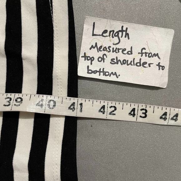 Torrid Plus Size 6 Black White Striped Ponte Knit Sleeveless Skater Dress - Picture 10 of 10